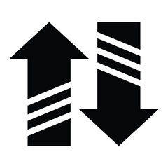 Poster - Up and down arrow vector. Up and down arrow icon set in trendy style isolated on white background. Download and upload icon vector template.