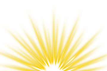 transparent sunlight with golden glowing rays. sun rays, lens flare, bright spotlight. radiant light