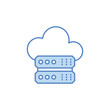 © Hexagon Designes - Cloud Database vector icon