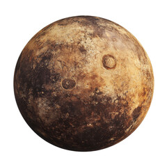 Wall Mural - detailed mercury planet with craters and rocky surface isolated on white background. celestial body 