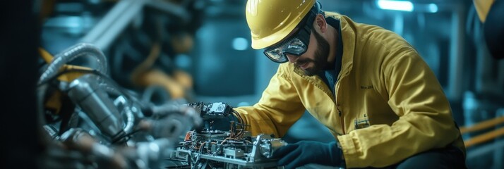 Poster - Engineers testing advanced robotics for deep-sea exploration