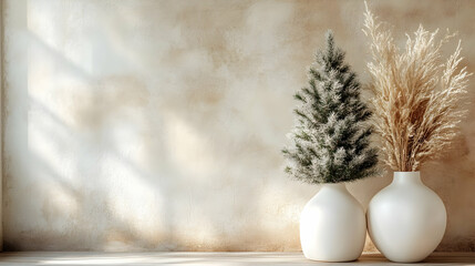 Wall Mural - Winter Plants in Vases, Home Decor Ideas