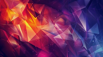 Wall Mural - Abstract vector science concept background featuring polygonal geometric design patterns for modern digital creations