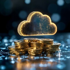 Poster - Cloud Computing Concept with Growing Financial Investment Insights
