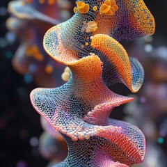 Poster - Digital Representation of DNA Strands in Abstract Molecular Design