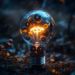 Poster - Innovative Light Bulb Concept for Boosting Productivity Ideas