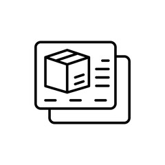 Fototapete - Product presentation outline icons, minimalist vector illustration ,simple transparent graphic element .Isolated on white background