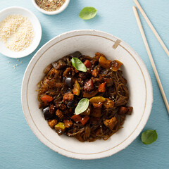 Wall Mural - Cellophane noodles with chicken and vegetables