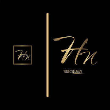 Luxury stylish HN letter vector logo design. Typography Stylish logo design.
