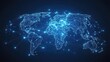 © harryaishi - A digital representation of a connected world map with network lines and nodes.