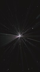 Wall Mural - Cosmic interstellar hyperspace motion background animation. Flying at warp speed through glowing star light beams and particles in space. Galaxy starburst explosion vertical animation.
