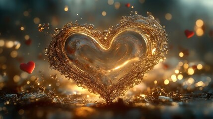 Wall Mural - a celestial heart formed by energy.