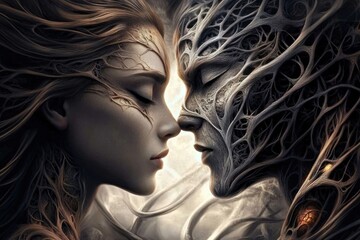 Wall Mural - experiencing heartache from the loss of a soulmate.