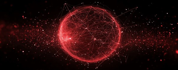 Poster - Digital globe connected by lines and dots, representing global communication, networking, and the interconnectedness of the world