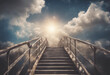 © FrameFinesse - Stairway Leading Up To Heavenly Sky Toward The Light