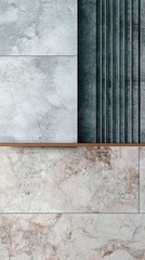 Poster - A collection of textured tiles showcasing various stone designs and colors.