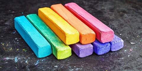 Aufkleber - Vibrant chalk designed for artists and students, perfect for creating colorful artwork. This colorful chalk enhances creativity and is ideal for both learning and artistic expression.