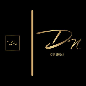 Luxury stylish DN letter vector logo design. Typography Stylish logo design.