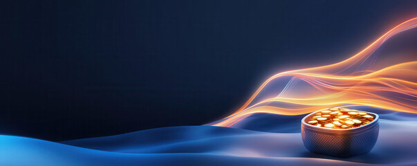 Fototapete - Abstract concept of passive income streams flowing smoothly