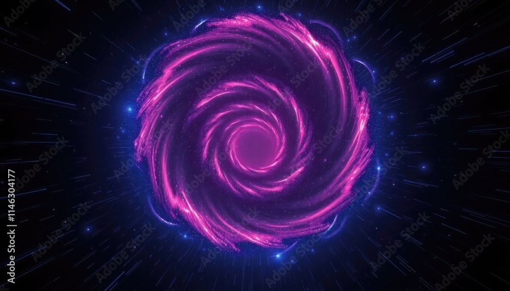 4K HD Wallpapers Surreal Glowing Vortex Spinning In The Center Of A ...