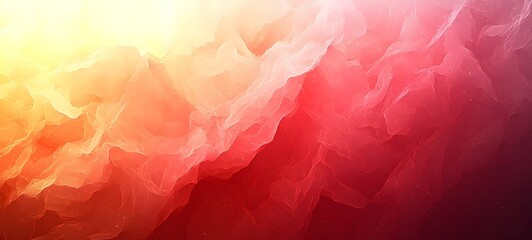Poster - A vibrant abstract background showcasing a blend of soft yellow and deep red hues, creating a warm and inviting atmosphere with flowing, ethereal textures.