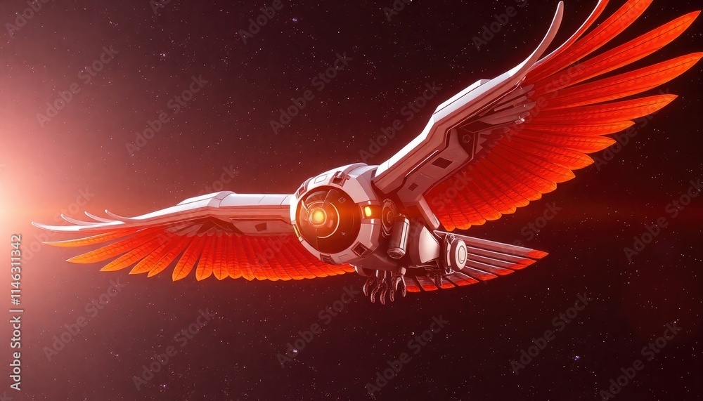 4K HD Wallpapers Futuristic Robotic Eagle With Glowing Eyes, Soaring ...