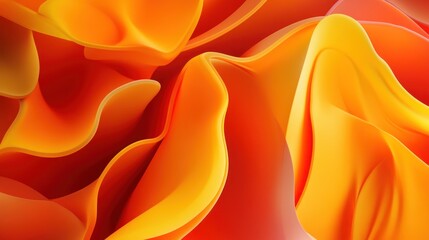 Aufkleber - Vibrant abstract design with flowing orange and yellow shapes.