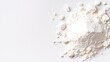 © kinara art design - White flour pile on white background.