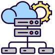 © Dinnicon - Data Center Outline Color Icon