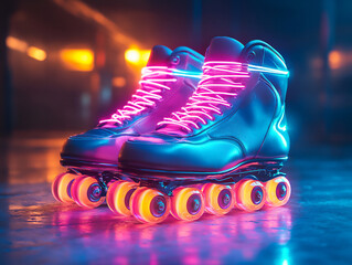  neon roller skate glow