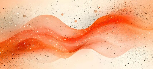 Poster - A mesmerizing abstract design featuring flowing waves in vibrant shades of orange and subtle hints of black, creating a dynamic and energetic visual effect.