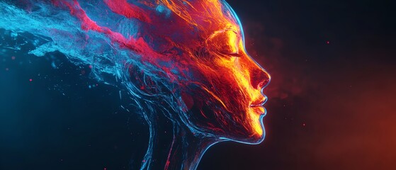 Poster - A futuristic lightbulb concept with dynamic paint splashes creating its form, vibrant and glowing, AIdesigned, ultrarealistic, 8K