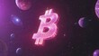 © arisa - bitcoin in space futuristic cryptocurrency concept