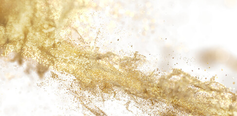 Golden Glitter Explosion - Abstract Background