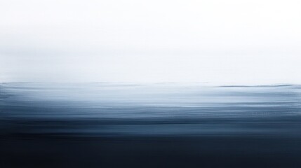 Poster - A serene abstract landscape of soft blue and white hues, evoking calmness and tranquility.