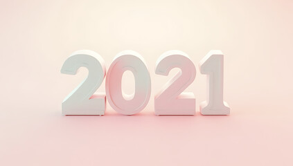 Poster - The year 2021 is displayed prominently on a soft pastel colored background, creating a visually appealing aesthetic effect._00001_