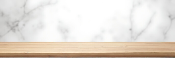 Aufkleber - Tabletop features a wood finish on a clean white and gray abstract background ideal for product displays and visuals._00002_