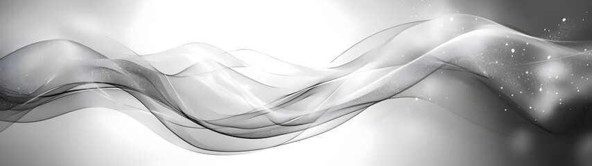 Poster - A stunning abstract wave design in monochrome hues, embodying elegance and fluidity, perfect for backgrounds or modern decor.