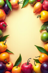 Poster - orful fruits and marketplace concepts are showcased on a beautiful copy space background with vibrant and lively design elements included freely._00001_