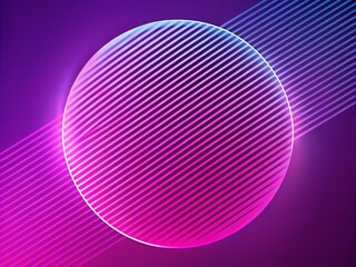 Poster - Abstract Circle Line Art: Pink Purple Geometric Stripe Background Design for Poster, Brochure, Cover