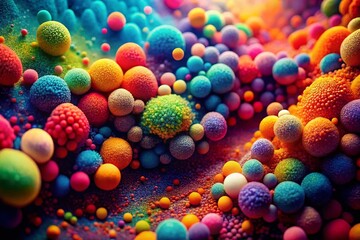 Poster - Abstract Colorful Gradient Shapes, Grainy Noise Texture Background Art, Digital Painting, Modern Design