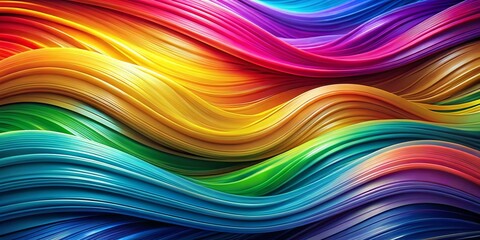 Poster - Abstract Colorful Wave Background: Vibrant Rainbow Pattern Design for Urban Exploration Photography