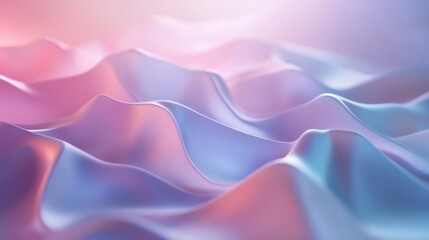 Poster - A soft, wavy texture in pastel colors creating a serene, abstract visual effect.