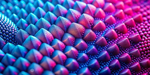 Poster - Abstract Pink Blue Geometric Texture Macro Photography Lights - High Resolution Image