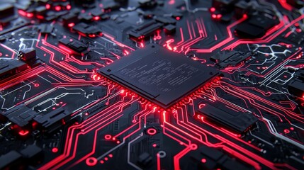 Poster - A computer chip is creating cryptocurrency. It's reminiscent of a digital gold rush, with people utilizing computers to mint new digital currency. This technology is revolutionizing the way we
