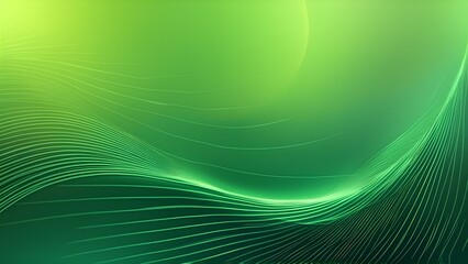 Fototapete - A soft, abstract background with flowing, translucent green waves or ribbons against a lighter green backdrop. The waves vary in opacity, creating a sense of depth and movement.