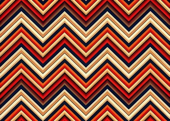 Poster - Abstract Zigzag Background, Optical Illusion Stripes, Geometric Art, Psychedelic Design, Modern Wallpaper