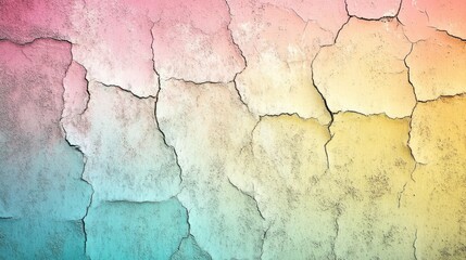 Poster - A textured wall with a gradient of colors and visible cracks.