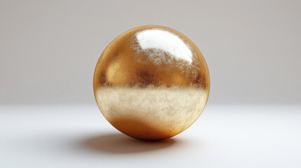 Poster - elegant golden sphere rendered in 3d with clipping path for design and art concepts