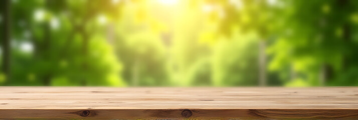 Aufkleber - A real wood table top with a blurred leaf tree pattern in the background is ideal for product displays and designs._00003_
